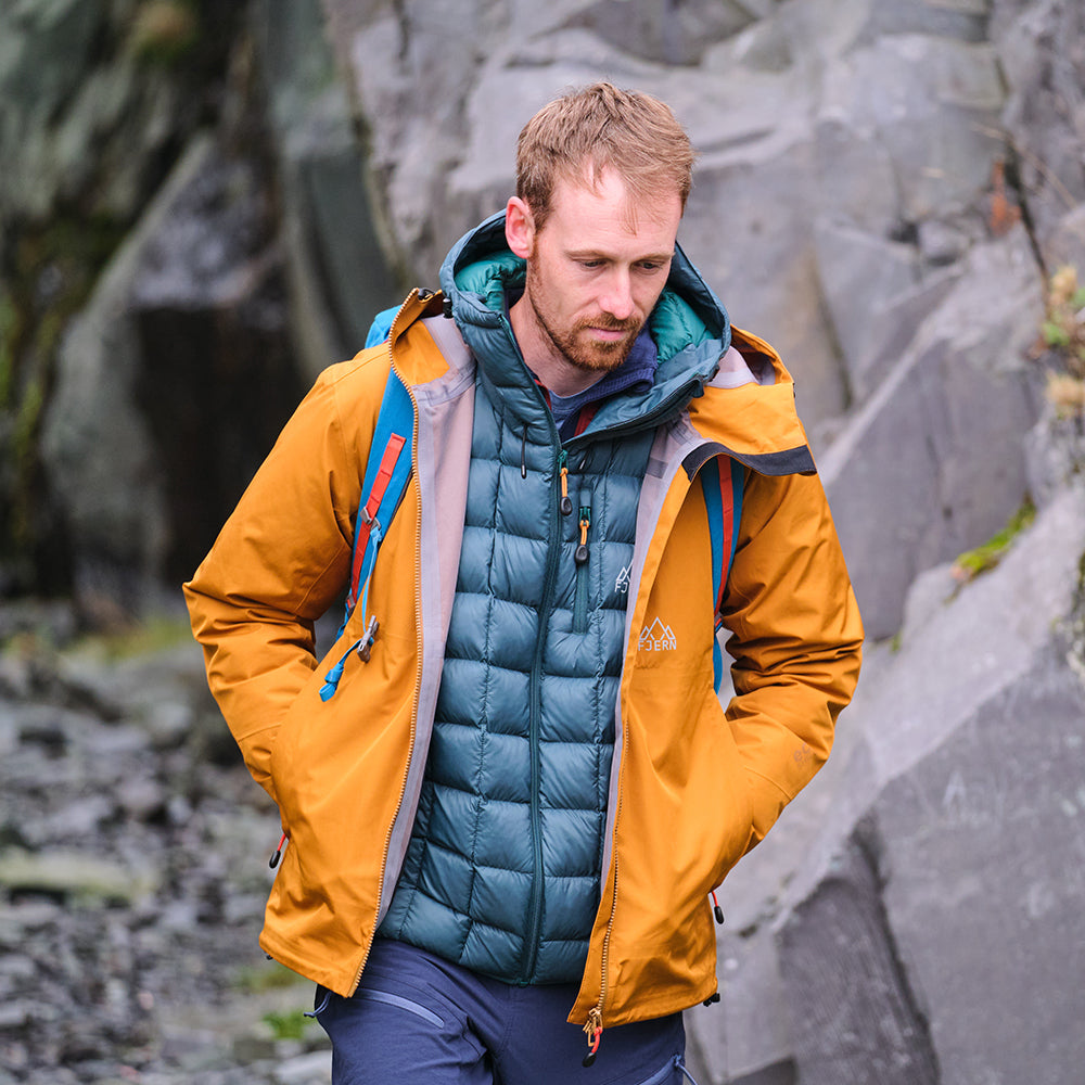 Fjern | Mens Forsvar Eco Waterproof Jacket (Mustard)