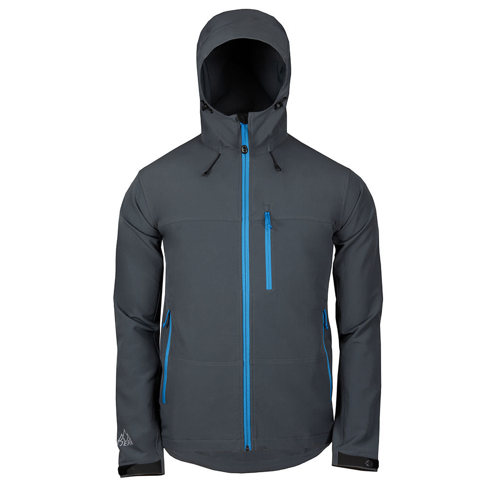 Fjern - Mens Grenser Softshell Jacket (Charcoal/Cobalt) | Conquer the mountains with the Grenser softshell, the ultimate jacket for alpine adventures