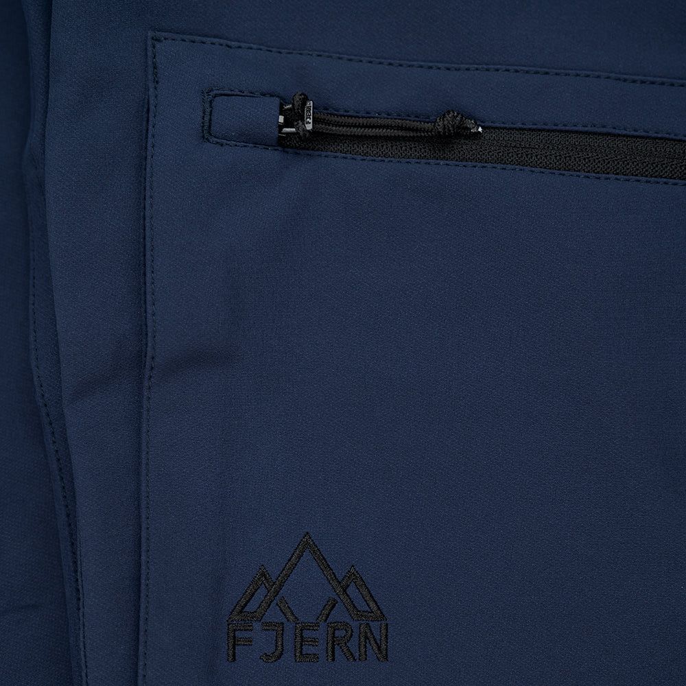 Fjern - Mens Hagna Eco Softshell Trousers (Navy/Black) | Explore the wild with trousers designed for the most challenging terrains