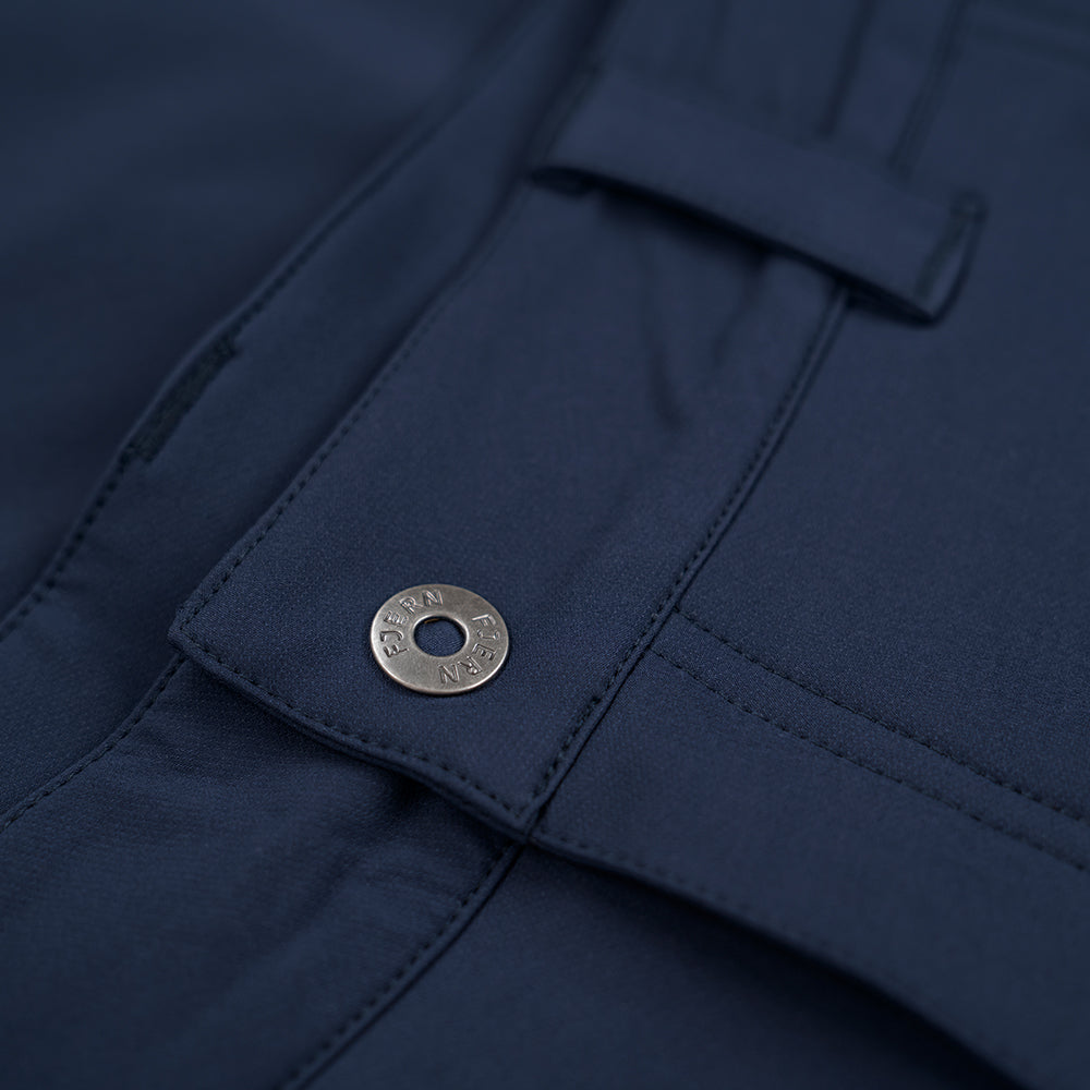 Fjern - Mens Hagna Eco Softshell Trousers (Navy/Black) | Explore the wild with trousers designed for the most challenging terrains