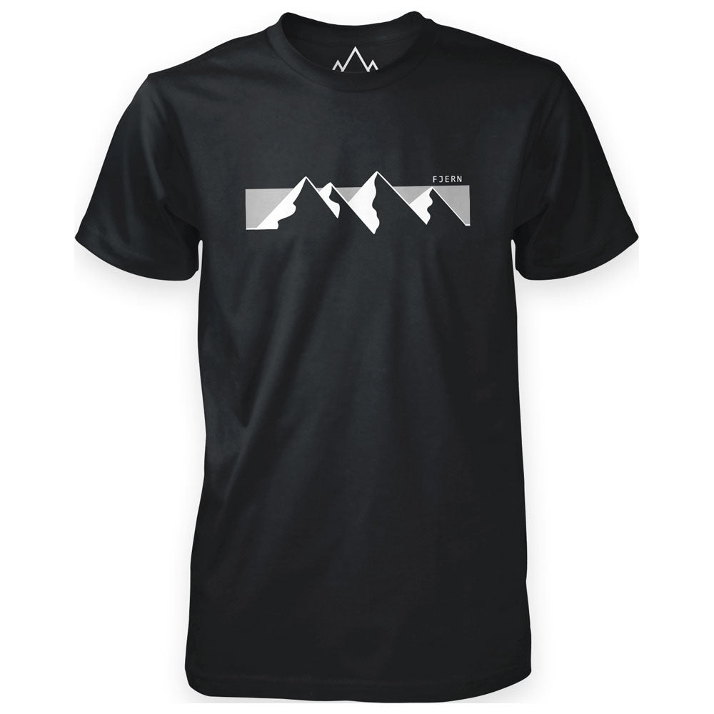 Fjern - Mens Horizon T-Shirt (Black) | Step into the wild with our eco-friendly casual tee, made from 100% recycled materials