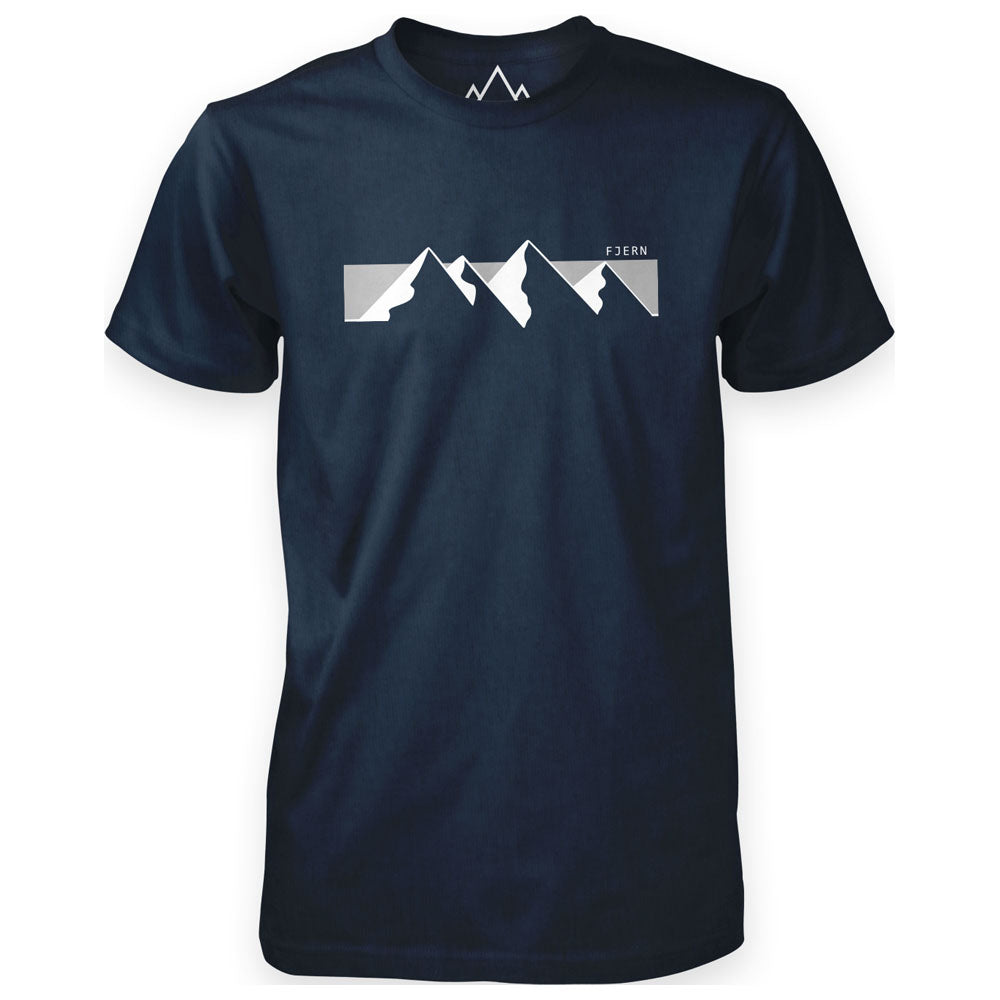 Fjern - Mens Horizon T-Shirt (Navy Marl) | Step into the wild with our eco-friendly casual tee, made from 100% recycled materials