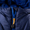 Fjern - Mens Husly Super Insulated Jacket (Navy/Electric) | Brave the extreme cold with our warmest insulated layer, perfect for climbing and outdoor adventures in frigid conditions