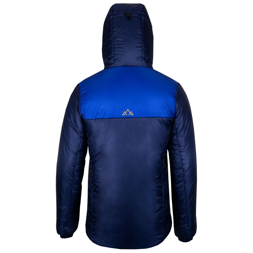 Fjern - Mens Husly Super Insulated Jacket (Navy/Electric) | Brave the extreme cold with our warmest insulated layer, perfect for climbing and outdoor adventures in frigid conditions