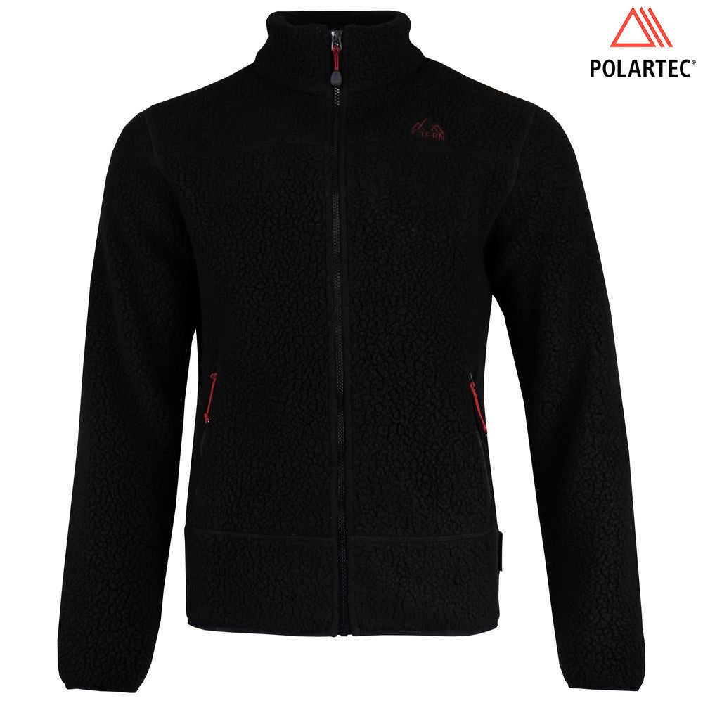 Fjern - Mens Koselig Polartec Fleece Jacket (Black/Rust)