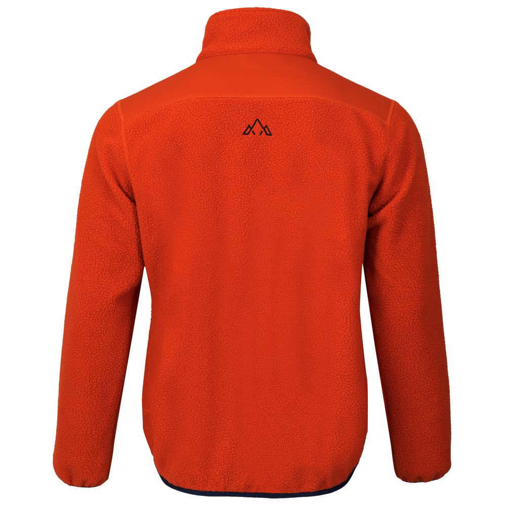 Fjern - Mens Mysig Eco Full Zip Fleece (Burnt Orange/Navy) | The Mysig Eco Fleece is your essential mid-layer for every outdoor adventure