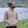 Fjern - Mens Mysig Eco Half Zip Fleece (Oatmeal/Grey Brown) | The Mysig Eco Fleece is your essential mid-layer for every outdoor adventure