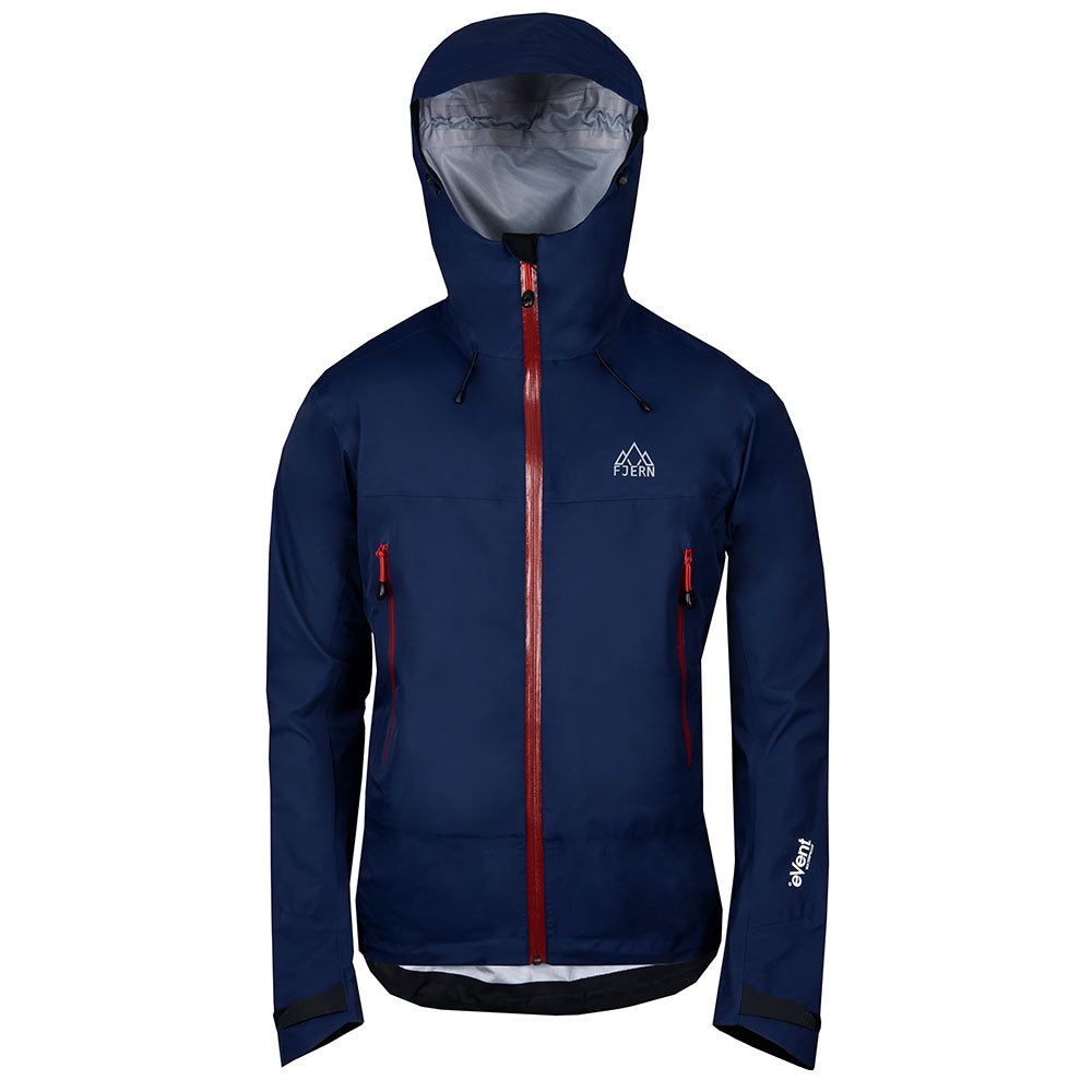 Fjern - Mens Orkan Waterproof Shell Jacket (Navy/Rust) | Face the harshest alpine challenges with confidence in the Orkan jacket, engineered to excel in extreme conditions