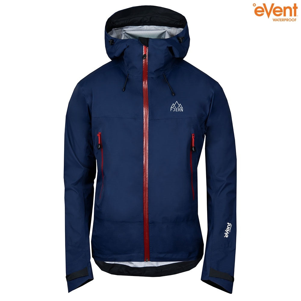 Fjern | Mens Orkan Waterproof Shell Jacket (Navy/Rust)