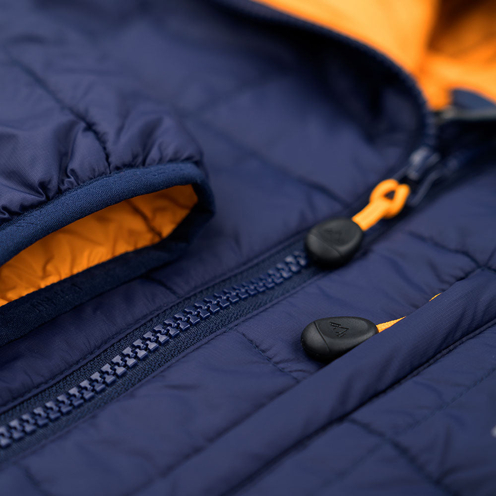 Fjern - Mens Skydda Eco Packable Insulated Jacket (Navy/Sunshine) | The Skydda is your lightweight, packable companion