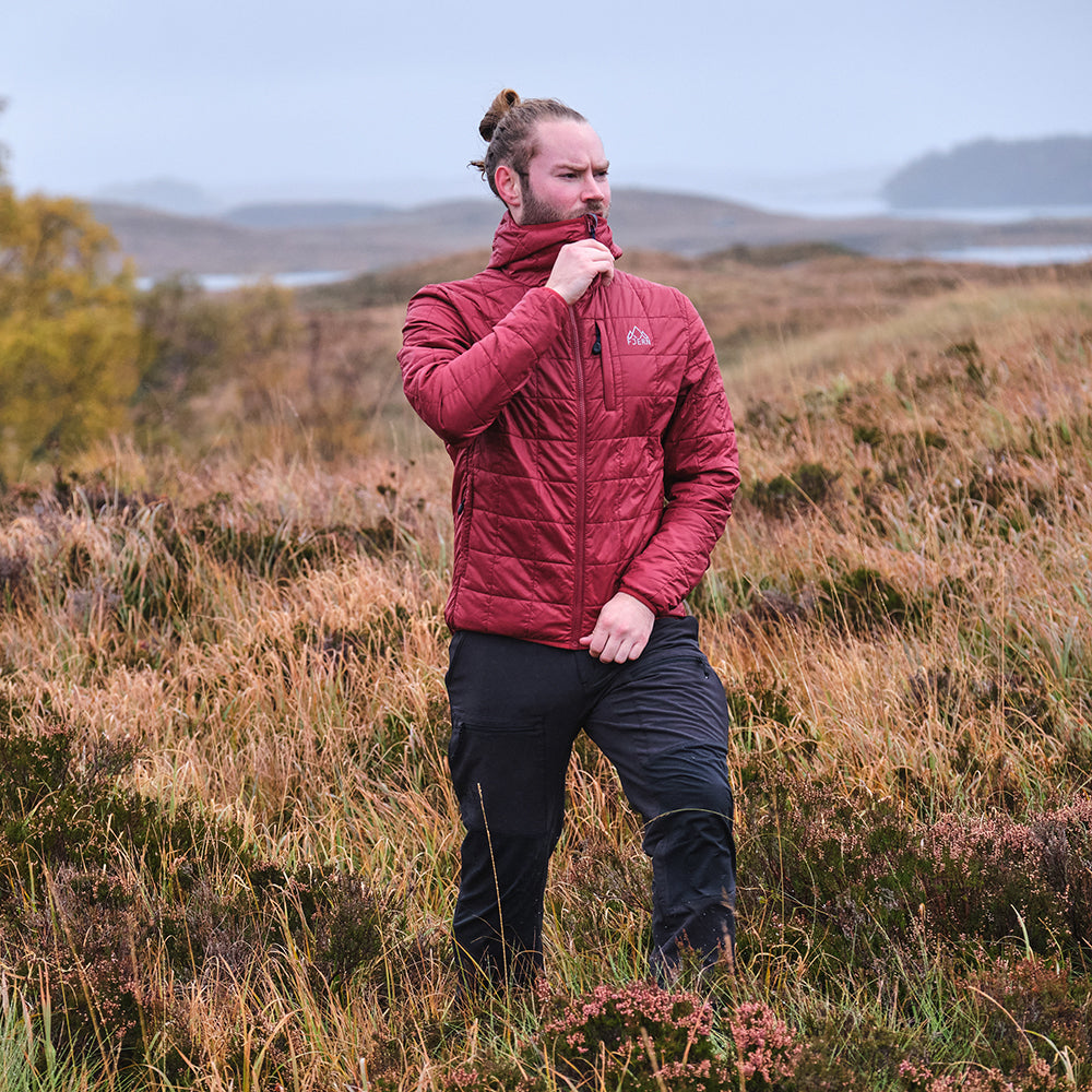 Fjern - Mens Skydda Eco Packable Insulated Jacket (Rust/Navy) | The Skydda is your lightweight, packable companion