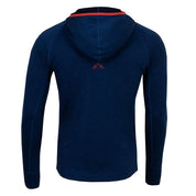 Fjern - Mens Terreng Merino Blend Half Zip Hoodie (Navy) | Embark on your next alpine adventure with a light-weight, technical hoodie designed for performance