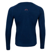 Fjern - Mens Terreng Merino Blend Long Sleeve Base Layer (Navy) | Scale new heights with our lightweight technical crew, built for alpine adventures