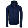 Fjern - Mens Vandring Stretch Fleece Jacket (Navy/Rust) | The Vandring is a mid-weight technical fleece hoodie designed for warmth, flexibility, and performance