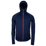 Fjern - Mens Vandring Stretch Fleece Jacket (Navy/Rust) | The Vandring is a mid-weight technical fleece hoodie designed for warmth, flexibility, and performance