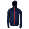 Fjern - Mens Vandring Stretch Fleece Jacket (Navy/Rust) | The Vandring is a mid-weight technical fleece hoodie designed for warmth, flexibility, and performance