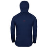 Fjern - Mens Vandring Stretch Fleece Jacket (Navy/Rust) | The Vandring is a mid-weight technical fleece hoodie designed for warmth, flexibility, and performance