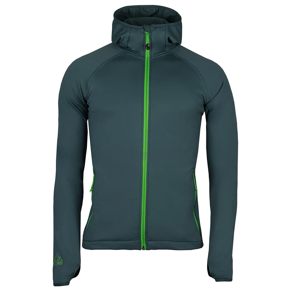 Fjern - Mens Vandring Stretch Fleece Jacket (Pine/Green) | The Vandring is a mid-weight technical fleece hoodie designed for warmth, flexibility, and performance