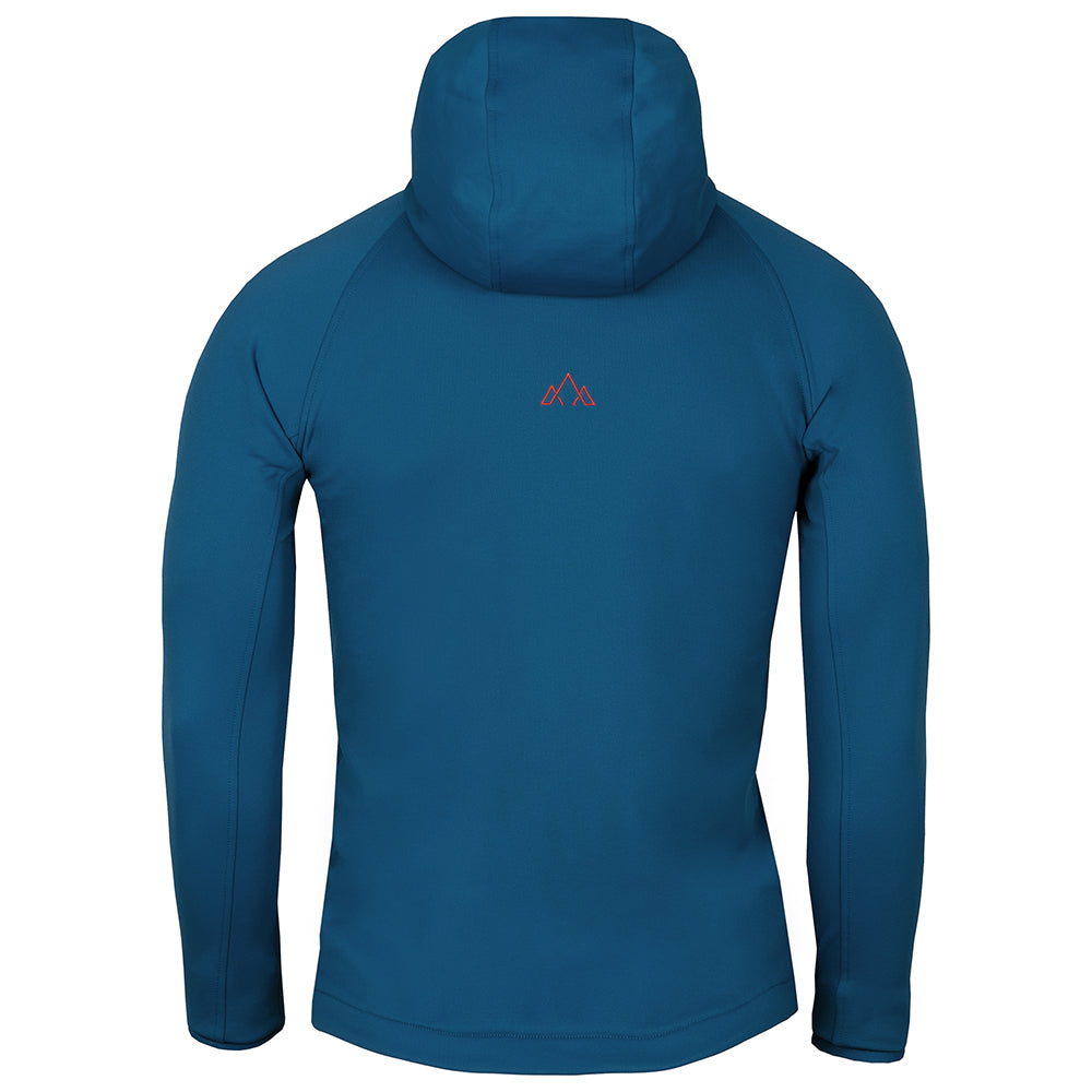 Fjern - Mens Vandring Stretch Fleece Jacket (Teal/Orange) | The Vandring is a mid-weight technical fleece hoodie designed for warmth, flexibility, and performance