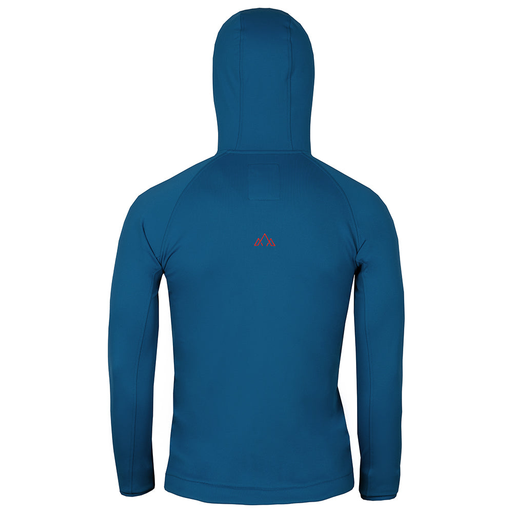 Fjern - Mens Vandring Stretch Fleece Jacket (Teal/Orange) | The Vandring is a mid-weight technical fleece hoodie designed for warmth, flexibility, and performance