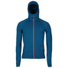 Fjern - Mens Vandring Stretch Fleece Jacket (Teal/Orange) | The Vandring is a mid-weight technical fleece hoodie designed for warmth, flexibility, and performance