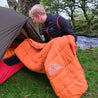 Fjern - Snarka 240 Sleeping Bag (Burnt Orange/Storm Grey) | The Snarka 240 is a lightweight synthetic sleeping bag equipped for diverse climates