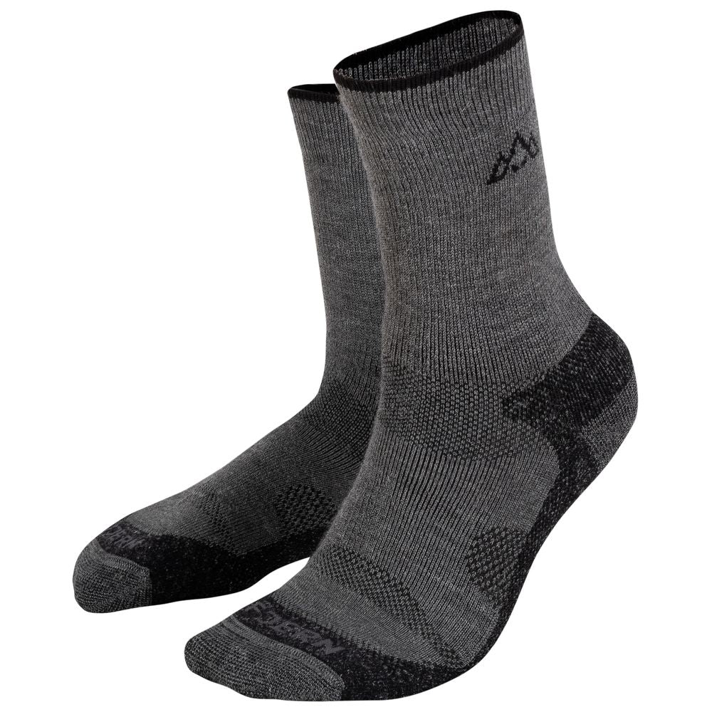 Fjern - Tarn Hiking Socks (3 Pack - Grey/Black) | Step into the outdoors with our Pack of 3 Merino Blend Socks, designed for all-weather comfort