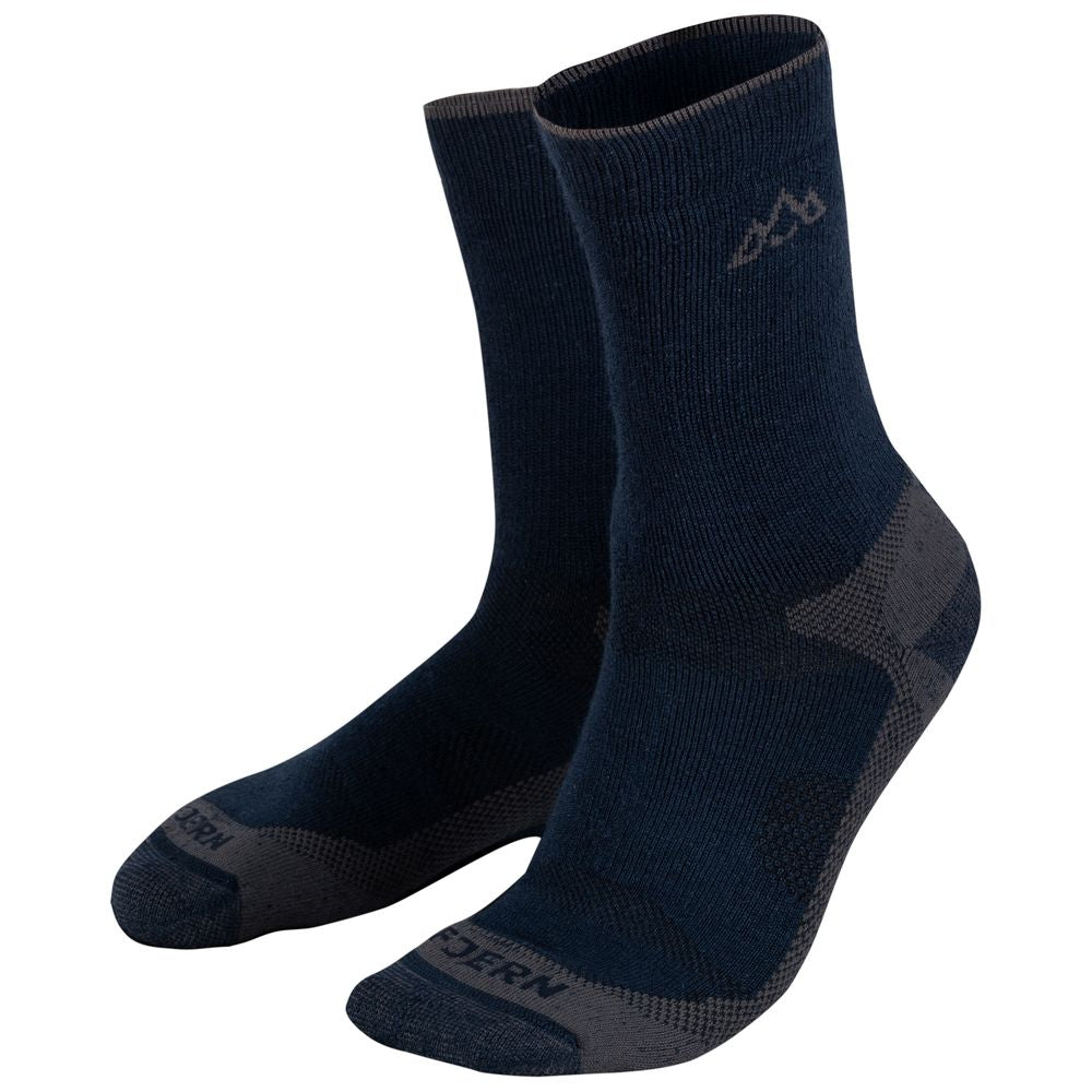 Fjern - Tarn Hiking Socks (3 Pack - Navy/Grey) | Step into the outdoors with our Pack of 3 Merino Blend Socks, designed for all-weather comfort