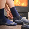 Fjern - Tarn Hiking Socks (3 Pack - Navy/Grey) | Step into the outdoors with our Pack of 3 Merino Blend Socks, designed for all-weather comfort