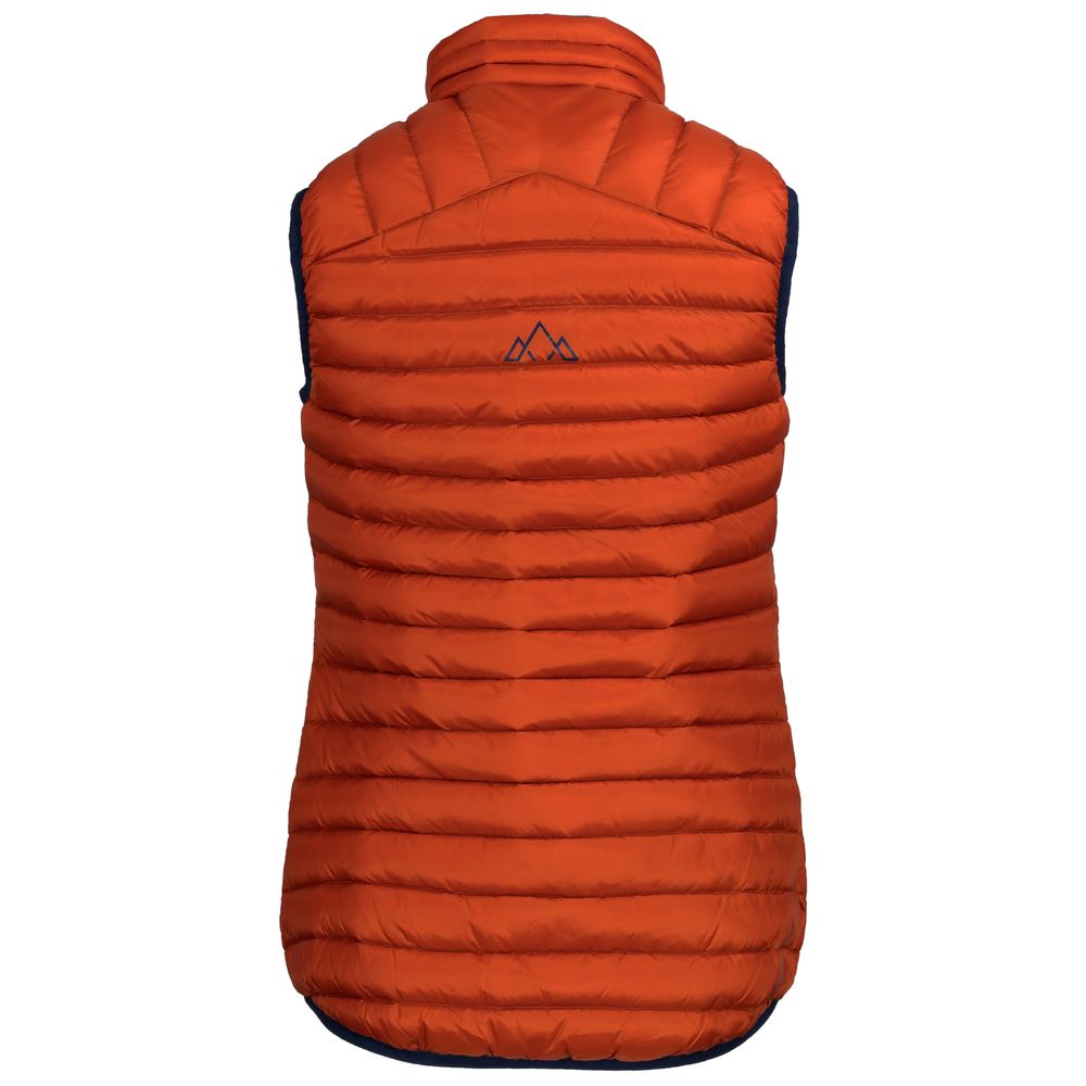 Fjern - Womens Aktiv Down Gilet (Burnt Orange/Navy) | Gear up your alpine performance with the Aktiv Gilet, a versatile and lightweight insulated layer that offers core warmth without the bulk