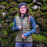 Fjern - Womens Aktiv Down Gilet (Olive/Navy) | Gear up your alpine performance with the Aktiv Gilet, a versatile and lightweight insulated layer that offers core warmth without the bulk