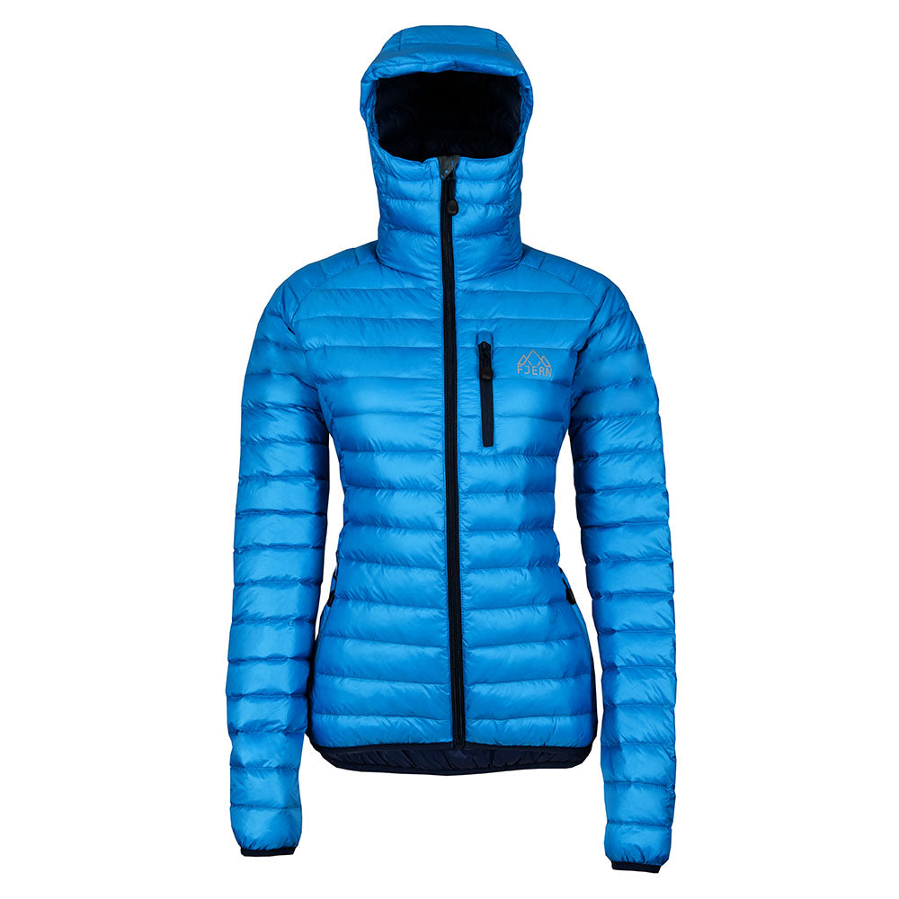 Fjern - Womens Aktiv Down Hooded Jacket (Cobalt/Navy) | Venture further with the Aktiv, a versatile and lightweight insulated layer that offers exceptional warmth in a compact package