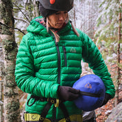 Fjern - Womens Aktiv Down Hooded Jacket (Green/Pine) | Venture further with the Aktiv, a versatile and lightweight insulated layer that offers exceptional warmth in a compact package