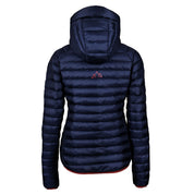 Fjern - Womens Aktiv Down Hooded Jacket (Navy/Rust) | Venture further with the Aktiv, a versatile and lightweight insulated layer that offers exceptional warmth in a compact package