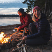 Fjern - Womens Aktiv Down Hooded Jacket (Navy/Rust) | Venture further with the Aktiv, a versatile and lightweight insulated layer that offers exceptional warmth in a compact package