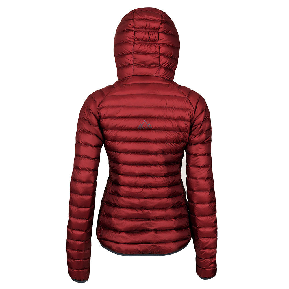 Fjern - Womens Aktiv Down Hooded Jacket (Rust/Charcoal) | Venture further with the Aktiv, a versatile and lightweight insulated layer that offers exceptional warmth in a compact package