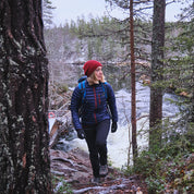 Fjern - Womens Aktiv Down Hoodless Jacket (Navy/Rust) | Venture further with the Aktiv, a versatile and lightweight insulated layer that offers exceptional warmth in a compact package