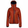 Fjern - Womens Aktiv Down Hooded Jacket (Burnt Orange/Navy) | Venture further with the Aktiv, a versatile and lightweight insulated layer that offers exceptional warmth in a compact package