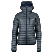 Fjern - Womens Aktiv Down Hooded Jacket (Charcoal/Navy) | Venture further with the Aktiv, a versatile and lightweight insulated layer that offers exceptional warmth in a compact package