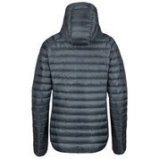 Fjern - Womens Aktiv Down Hooded Jacket (Charcoal/Navy) | Venture further with the Aktiv, a versatile and lightweight insulated layer that offers exceptional warmth in a compact package