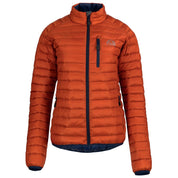Fjern - Womens Aktiv Down Hoodless Jacket (Burnt Orange/Navy) | Venture further with the Aktiv, a versatile and lightweight insulated layer that offers exceptional warmth in a compact package