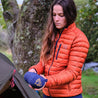 Fjern - Womens Aktiv Down Hoodless Jacket (Burnt Orange/Navy) | Venture further with the Aktiv, a versatile and lightweight insulated layer that offers exceptional warmth in a compact package