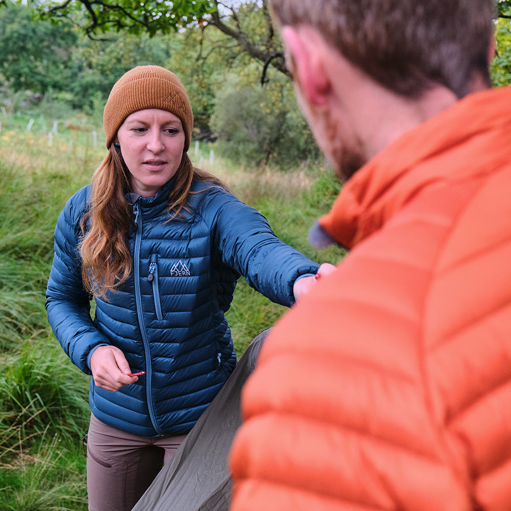 Fjern - Womens Aktiv Down Hoodless Jacket (Petrol/Arctic Blue) | Venture further with the Aktiv, a versatile and lightweight insulated layer that offers exceptional warmth in a compact package