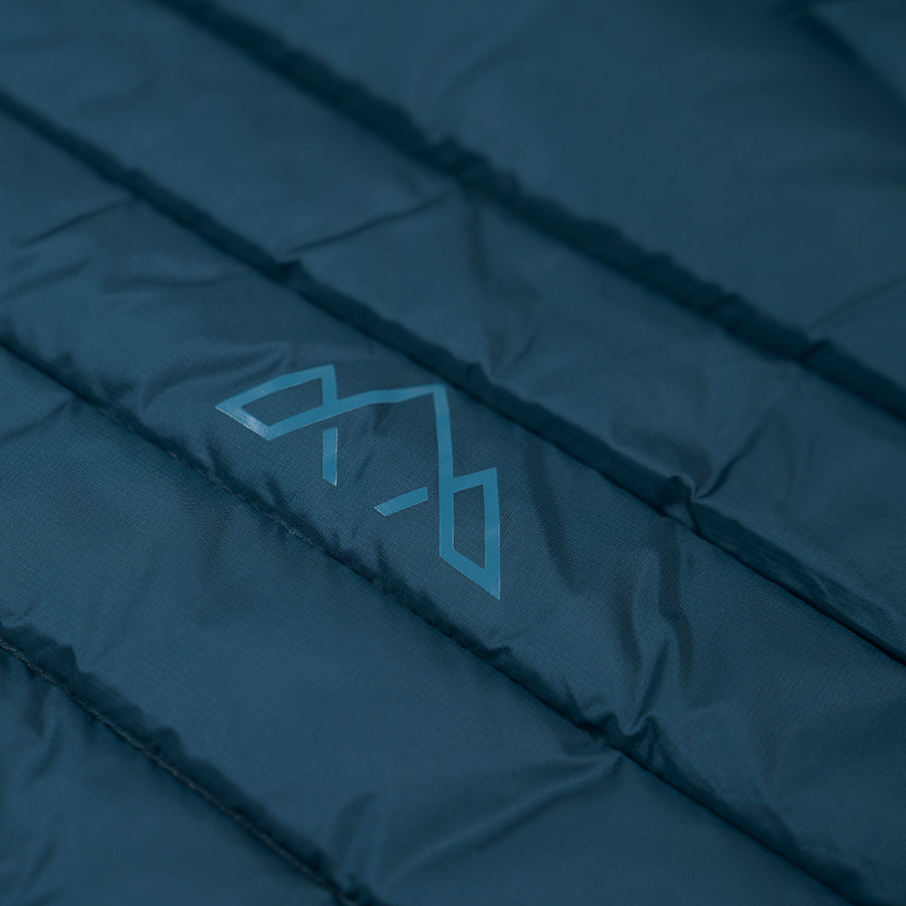 Fjern - Womens Aktiv Down Hoodless Jacket (Petrol/Arctic Blue) | Venture further with the Aktiv, a versatile and lightweight insulated layer that offers exceptional warmth in a compact package