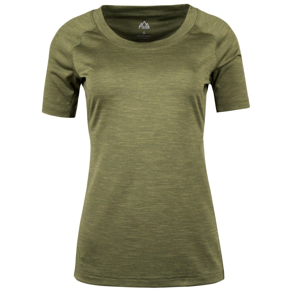 Fjern - Womens Andas Crew (Olive) | Find comfort and performance with our lightweight technical short sleeve crew, crafted from innovative S