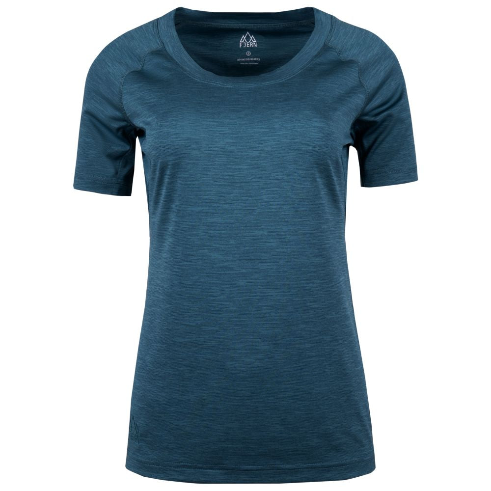 Fjern - Womens Andas Crew (Petrol) | Find comfort and performance with our lightweight technical short sleeve crew, crafted from innovative S