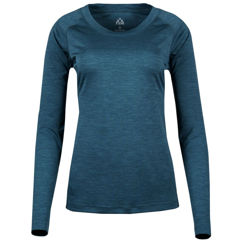 Fjern - Womens Andas Long Sleeve Crew (Petrol) | Our lightweight technical long sleeve crew is crafted from S