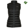 Fjern - Womens Arktis Down Gilet (Black/Charcoal) | Designed to provide core warmth without the weight, this gilet features a clean, sleeveless design for unrestrictive movement during active pursuits