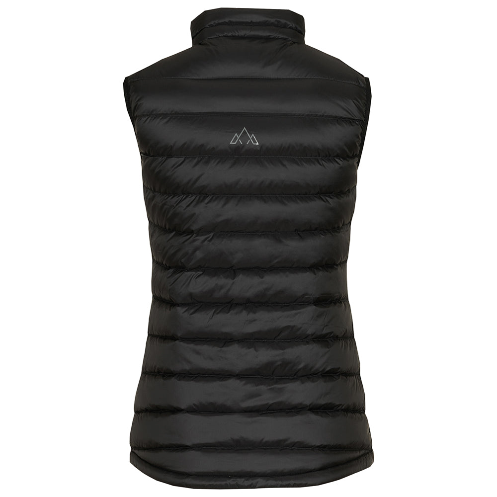 Fjern - Womens Arktis Down Gilet (Black/Charcoal) | Designed to provide core warmth without the weight, this gilet features a clean, sleeveless design for unrestrictive movement during active pursuits
