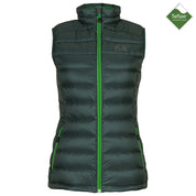 Fjern - Womens Arktis Down Gilet (Pine/Green) | Designed to provide core warmth without the weight, this gilet features a clean, sleeveless design for unrestrictive movement during active pursuits